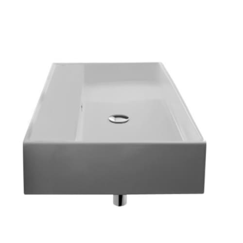Nameeks 8031/R-60 Scarabeo 23-5/8' Ceramic Wall Mounted / Vessel Bathroom Sink with 1 / 3 Holes Drilled - Includes Overflow