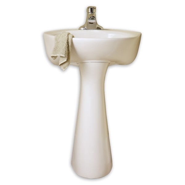 American Standard Cornice White Porcelain Pedestal Bathroom Sink 0611.100.020 - White