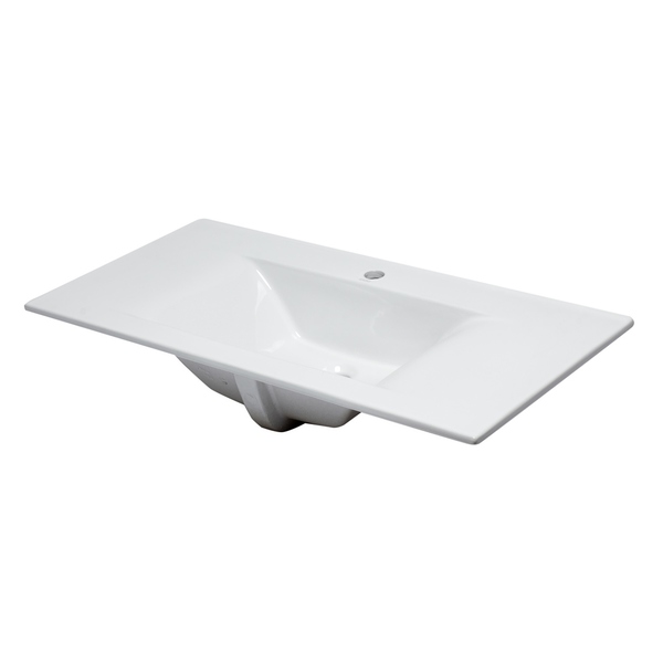 EAGO BB128 White Ceramic 40'x19' Rectangular Drop In Sink