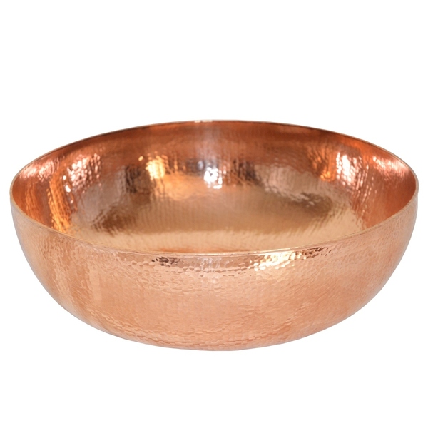 Maestro Polished Copper Vessel Round Bathroom Sink - Polished Copper