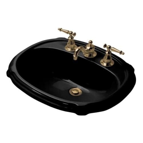 Kohler K-2189-1 Portrait 20' Drop In Bathroom Sink with 1 Hole Drilled and Overflow - Biscuit