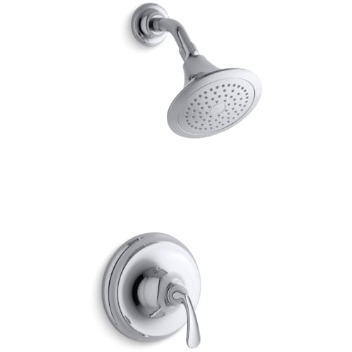 Kohler K-TS10276-4E Forte Single Handle Shower Valve Trim Only with 2.0 GPM Single Function Shower Head and Sculpted Metal Lever