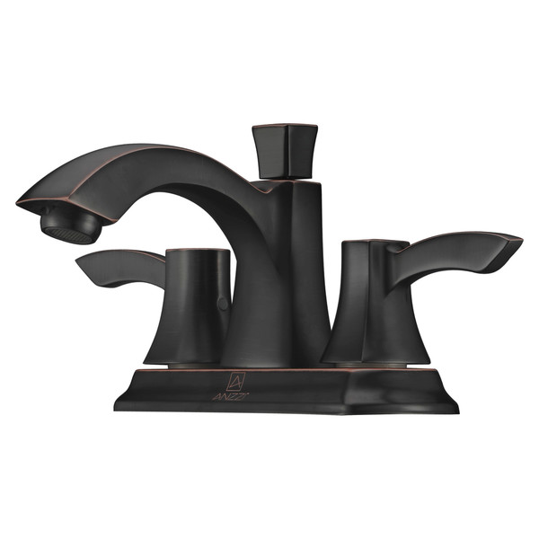 ANZZI Vista Series 4-inch Centerset 2-handle Mid-arc Bathroom Faucet in Oil Rubbed Bronze - Oil Rubbed Bronze