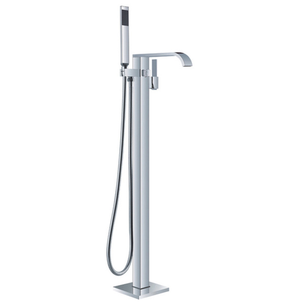 HelixBath Kaieteur Freestanding Modern Tub Faucet with Hand Shower