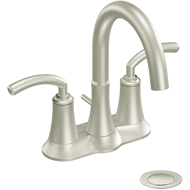 Moen S6510BN ICON Two-Handle High Arc Bathroom Faucet Brushed Nickel
