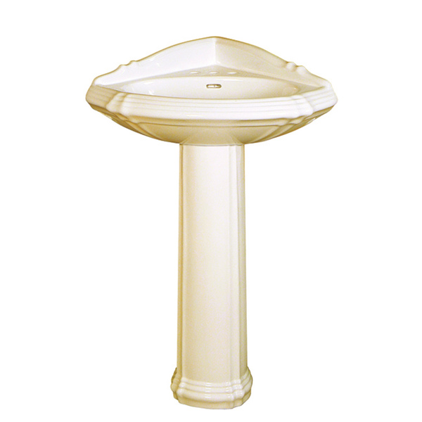 Fine Fixtures Ceramic 22-inch Biscuit Pedestal Sink - Ceramic Biscuit Pedestal Sink