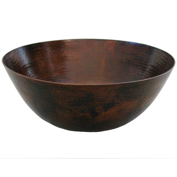 Bronze Copper Vessel Sink 16 X 6 inch Round by Unikwities - oil Rubbed Bronze on Copper 15 Gauge