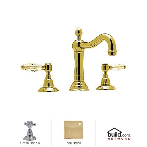 Rohl A1409XM-2 Country Bath Widespread Bathroom Faucet with Metal Cross Handles and Pop-Up Drain