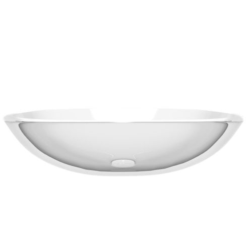 Miseno MNO-7108 Square 16-1/2' Tempered Glass Vessel Bathroom Sink