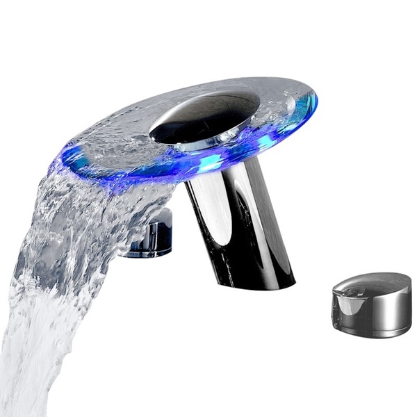 Sumerain Widespread LED Waterfall Basin Faucet - One Size
