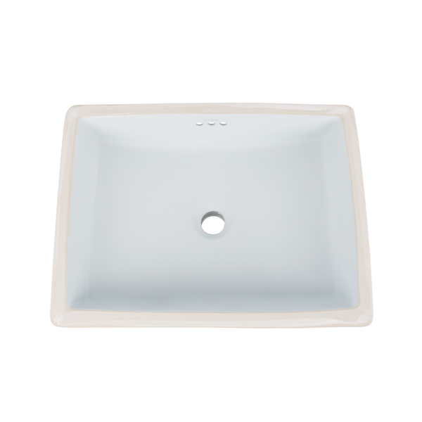 Ronbow Plane 20-inch Ceramic Undermount Bathroom Vessel Sink with Overflow - 20 inch - Sky Blue