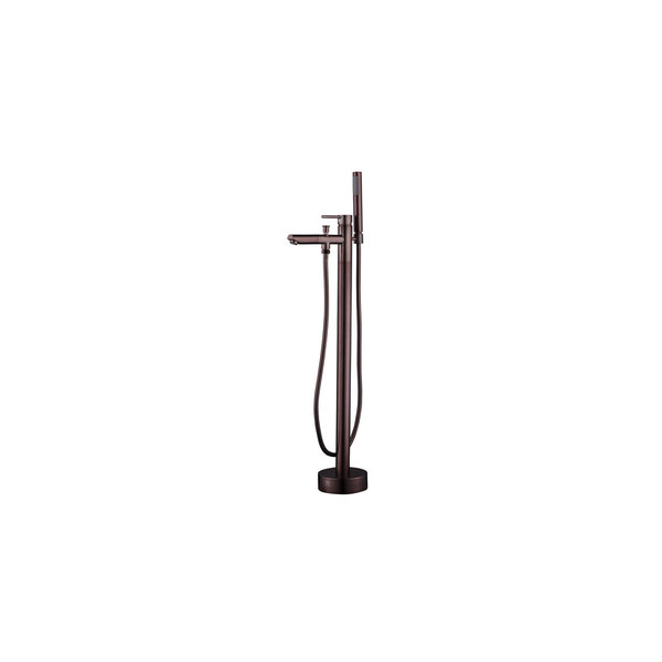 HelixBath Gullfoss Modern Oil Rubbed Bronze Tub Faucet with Hand Shower - Oil Rubbed