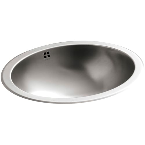 Kohler K-2609-SU Bachata 17-1/8' Luster Stainless Steel Drop-in / Undermount Bathroom Sink With Overflow