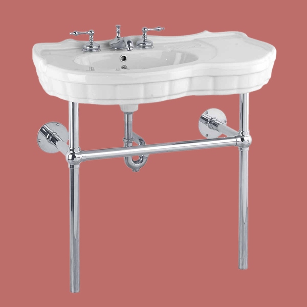 Console Sink Southern Belle White China Bistro Wall Mount | Renovator's Supply - Renovator's Supply