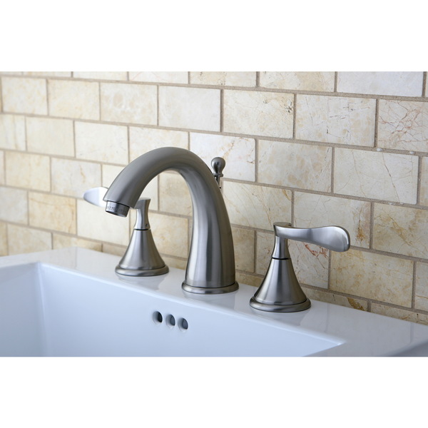 Modern Satin Nickel Widespread Bathroom Faucet - Satin Nickel