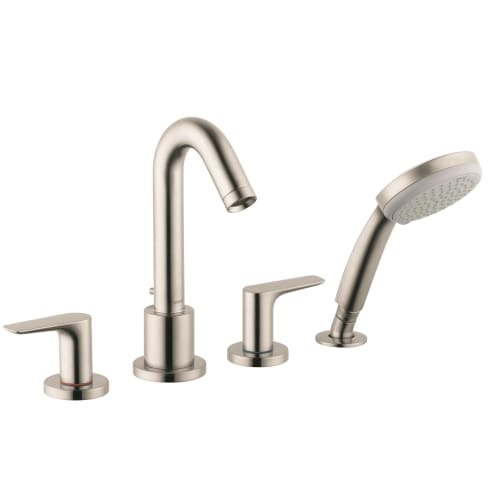 Hansgrohe 71514 Logis Deck Mounted Roman Tub Faucet Trim - Personal Handshower with AirPower and QuickClean Technologies