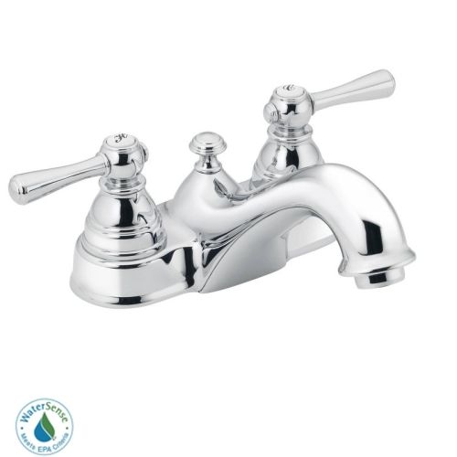 Moen 6101 Double Handle Centerset Bathroom Faucet from the Kingsley Collection (Valve Included)