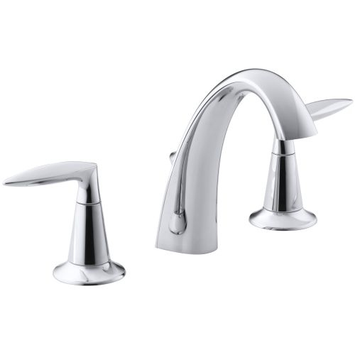 Kohler K-45102-4 Alteo Widespread Bathroom Faucet with Ultra-Glide Valve Technology - Free Metal Pop-Up Drain Assembly with