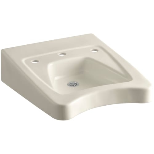 Kohler K-12634 Morningside 20' Wall Mounted Bathroom Sink with 3 Holes Drilled and Overflow