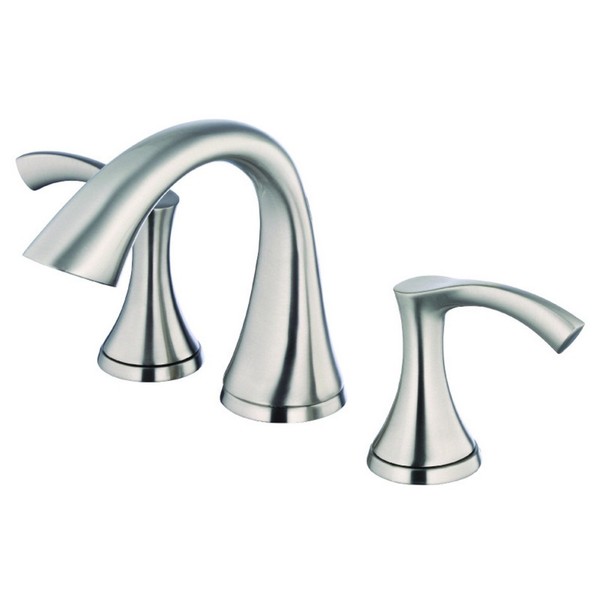 Danze Antioch 2H Mini-Widespread Lavatory Faucet w/ 50/50 Touch Down Drain 1 2gpm Brushed Nickel D304122BN - Nickel