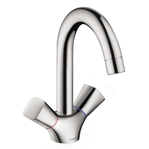 Hansgrohe 71222 Logis 1.2 GPM Single Hole Bathroom Faucet with EcoRight and ComfortZone Technologies - Drain Assembly Included