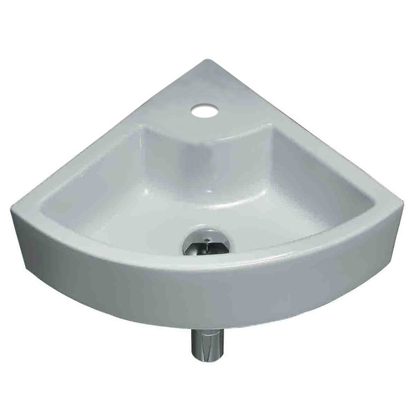 19-in. W x 19-in. D Above Counter Unique Vessel In White Color For Single Hole Faucet - White