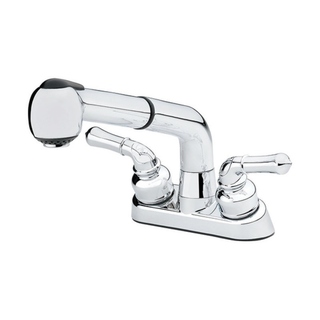 Homewerks Two Handle Chrome Pull Out Kitchen Faucet