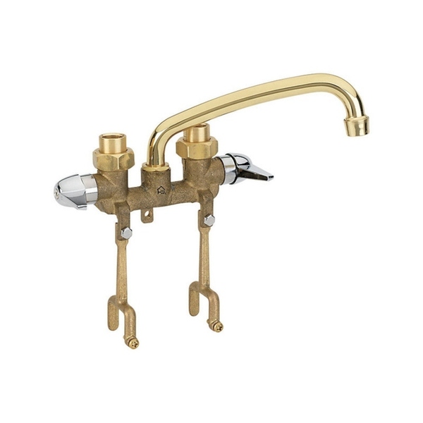 Homewerks Tray Two Handle Laundry Faucet 3 in. Rough Brass
