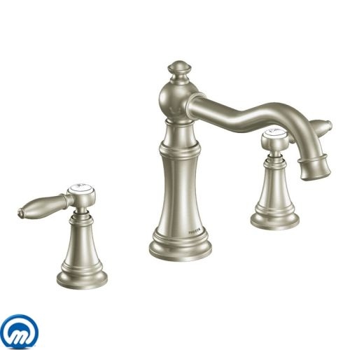 Moen TS22103 Deck Mounted Roman Tub Faucet Trim from the Weymouth Collection (Less Valve)