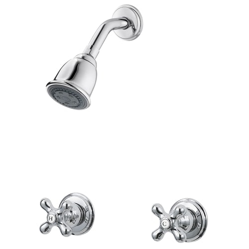 Pfister G07-8CB Avalon Shower Trim Package with Multi Function Shower Head with Metal Cross Handles