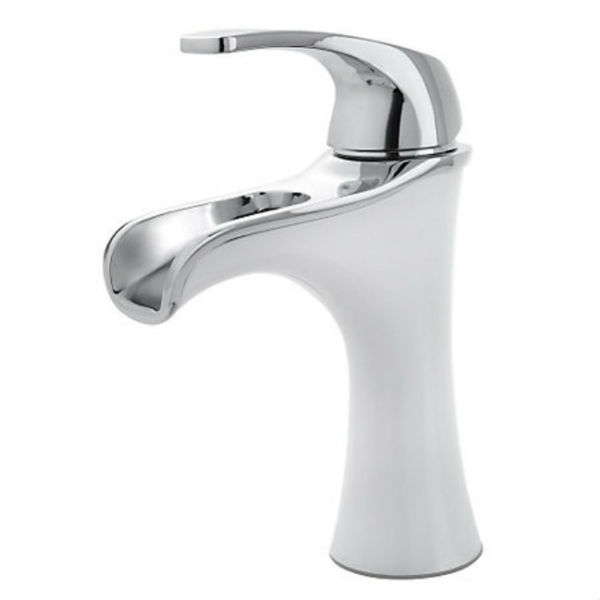 Pfister Jaida Single Control Centerset Bath Faucet Polished Chrome/White - White/Chrome