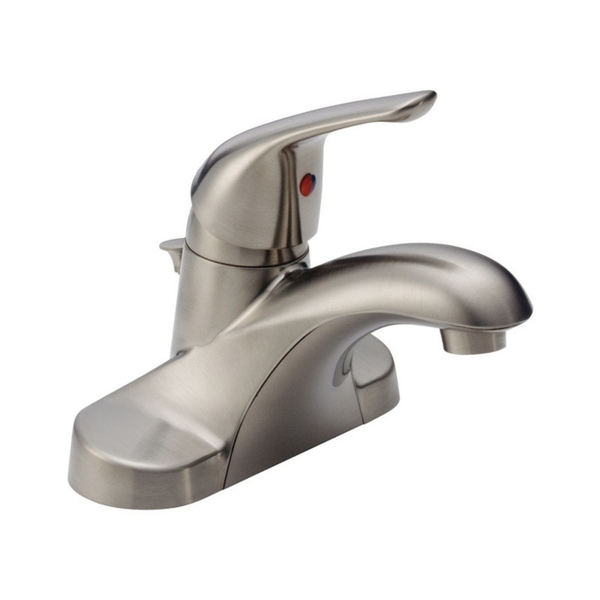 Delta Foundation Single Handle Lavatory Faucet 4 in. Stainless Steel