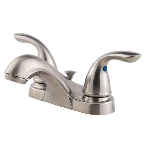 Pfister Classic 4 in. Centerset 2-Handle Bathroom Faucet in Brushed Nickel - Bathroom Faucets