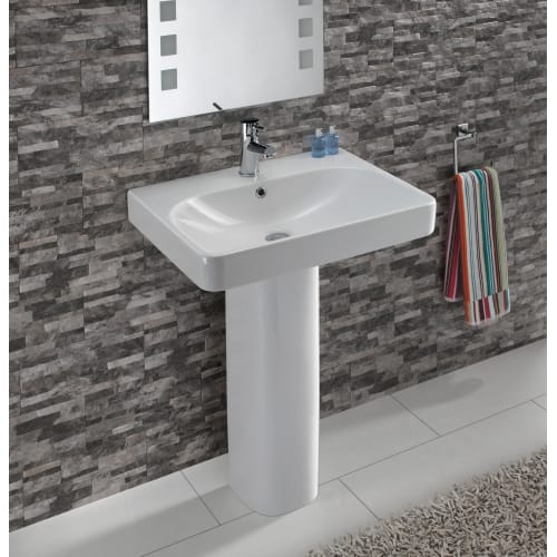 Bissonnet Smyle 60 Pedestal Smyle 23-5/8' Vitreous China Pedestal Bathroom Sink