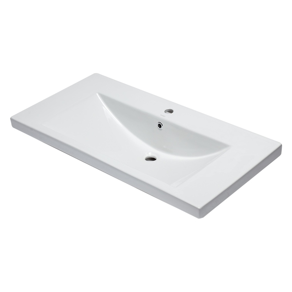 EAGO BH002 White Ceramic 40'x19' Rectangular Drop In Sink
