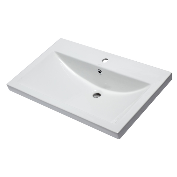 EAGO BH001 White Ceramic 32'x19' Rectangular Drop In Sink