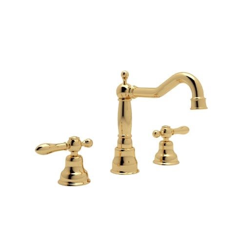 Rohl AC107LM-2 Cisal Widespread Bathroom Faucet with Pop-Up Drain and Classic Metal Lever Handles