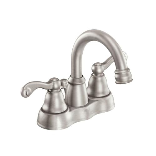 Moen WS84003 1.2 GPM Centerset Bathroom Faucet - Includes Metal Pop-Up Drain Assembly