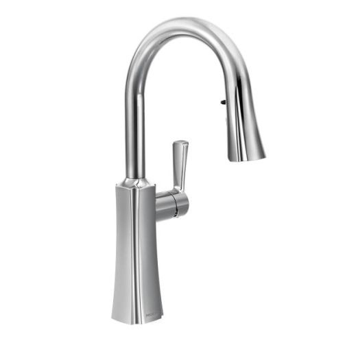 Moen S72608 Pull-down Spray High Arc Kitchen Faucet with Reflex Technology from the Etch Collection
