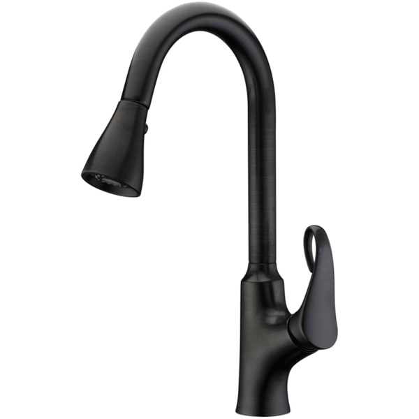 Dawn Dark Brown Finished Single-lever Pull-out Kitchen Faucet - Dawn kitchen faucet, Dark Brown Finished