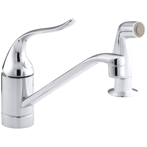 Kohler K-15176-P Single Handle Kitchen Faucet with Side Spray from the Coralais Series