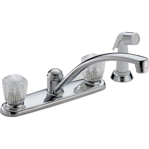 Delta 2402LF Classic Kitchen Faucet with Side Spray - Includes Lifetime Warranty