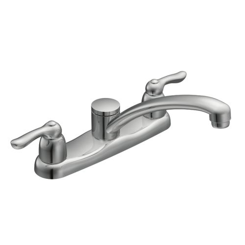 Moen 7906 Double Handle Kitchen Faucet with Metal Lever Handles from the Chateau Collection - Moen 7906 Double Handle Kitchen Faucet with Metal Lever Handles from the Chateau Collection