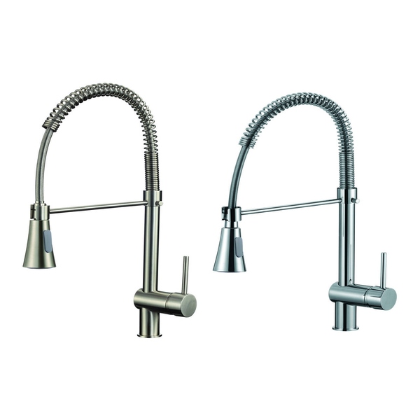 Deo K8210 Single Hole Pull Down Kitchen Faucet - Polished