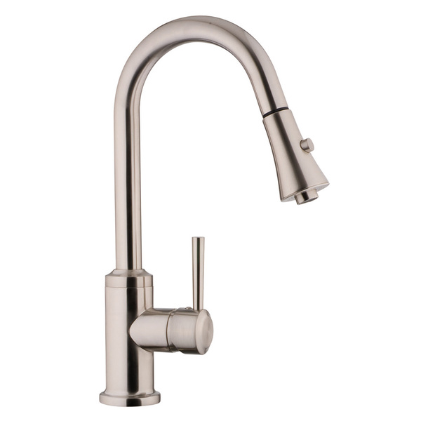 Fontaine Euro Pull Down Brushed Nickel Kitchen Faucet - Brushed Nickel