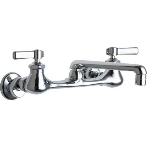 Chicago Faucets 540-LDAB Wall Mounted Pot Filler Faucet with Lever Handles and 6' Full-Flow Swing Spout
