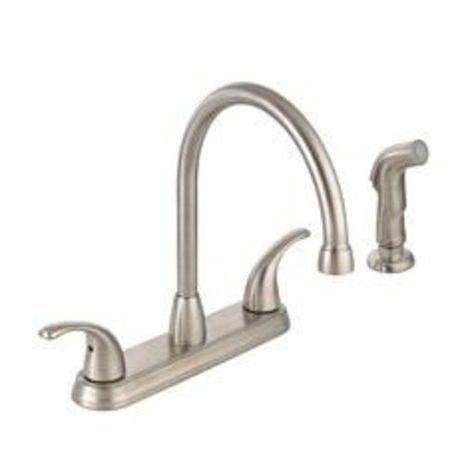Mintcraft 67387-1104 Hi-Rise Brushed Nickel Kitchen Faucet/Spray, 2 handle