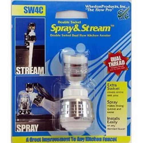 Whedon SW4C Spray & Stream Double Swivel Spray, Aearator