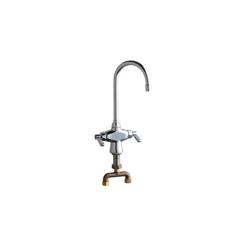 Chicago Faucets 50-TE35AB Commercial Grade Single Hole Kitchen Faucet with Lever Handles