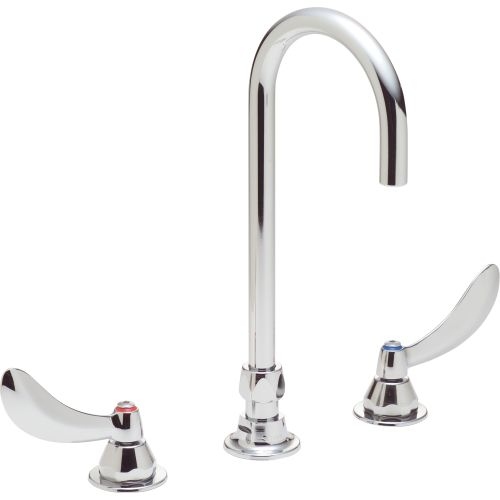 Delta 27C2944 Double Handle 1.5GPM Ceramic Disc Below Deckmount Kitchen Faucet with Blade Handles and Gooseneck Spout from the